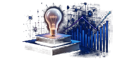 Glowing lightbulb on books representing intelligence and ideas